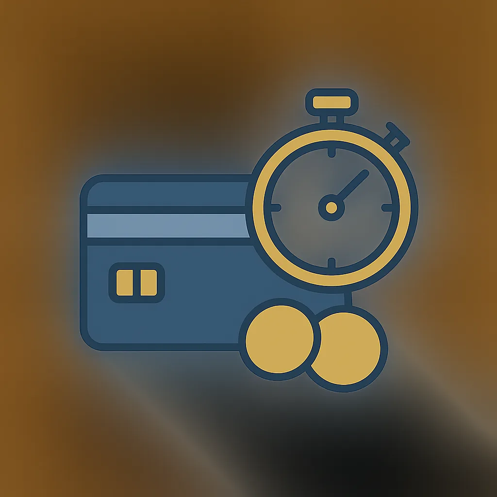 Symbol für Auszahlungsdauer und Zahlungsmethoden